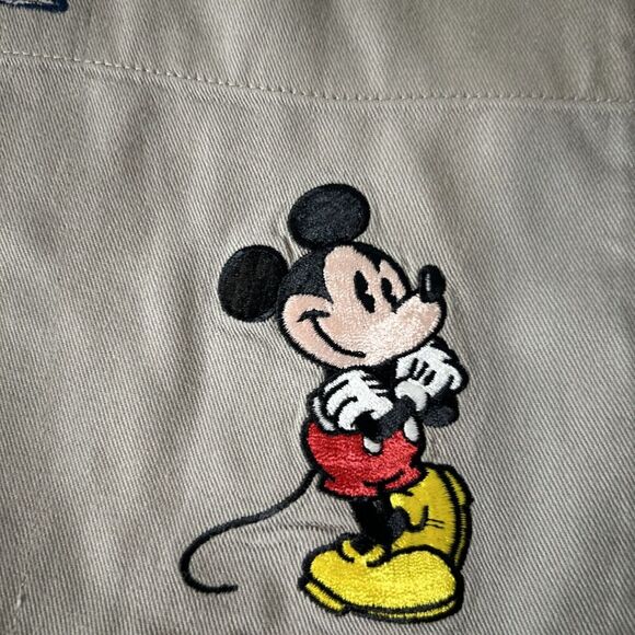 Vintage Y2K Embroidered Mickey Mouse Long Sleeve Button Up Shirt Size Men’s‎ XLT - Picture 8 of 12
